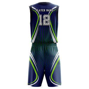 Custom Men's Basketball Jersey and Shorts Set 100% Polyester Breathable Lightweight <b>Athletic</b> Team Sportswear with Elastic Waist - Product Image 3