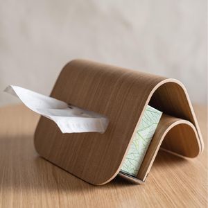 Modern Wooden Rectangle Tissue Box Cover <b>Holder</b> with Lid Easy Refill Napkin Case for Home <b>Car</b> Office - Product Image 3