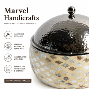 Cazuela de Lujo para Calentar Comida con Incrustaciones de Madreperla |   Tazón para Servir Hotpot de Acero Inoxidable |   Juego de utensilios de cocina árabes para Eid Ramadán - Product Image 5