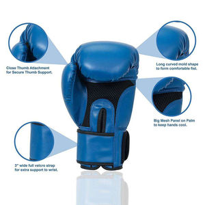 Gants de boxe en cuir à motif marguerite avec réglage du support de poignet à scratch, design de haute qualité, pour l'entraînement de boxe - Product Image 6