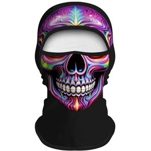 American Flag Skull Balaclava Face <b>Cover</b> Full <b>Head</b> Protection Outdoor Unisex Adult Size 56-58CM Polyester Windproof Mask - Product Image 4