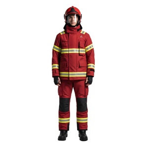 Trajes Ignífugos Nomex Aramid de Capas Personalizadas con Banda Reflectante, Uniformes de Bombero Certificados Premium - Product Image 1