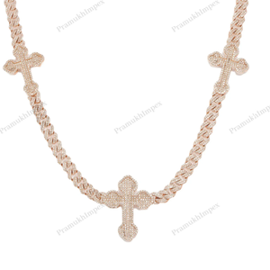 5mm 22 Inch 925 Silver Moissanite Cuban Link <b>Chain</b> Necklace Hip Hop VVS Gold Plated Party Gift Him - Product Image 3