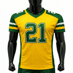 ชุดยูนิฟอร์มทีมอเมริกันฟุตบอลแบบกำหนดเอง ไซส์พลัส สำหรับทุกเพศ ผ้าโพลีเอสเตอร์ 100% ระบายอากาศได้ดี แห้งเร็ว น้ำหนักเบา - Product Image 1