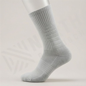 <b>Crew</b> <b>Socks</b> Solid White 100% Cotton Breathable Knitted Regular Fit Adults Daily Casual Spring Wear - Product Image 3
