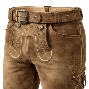 Lederhosen de Cuero de Cabra Personalizados al por Mayor para Pedidos en Grandes Cantidades - Fabricante y Proveedor OEM - Product Image 4