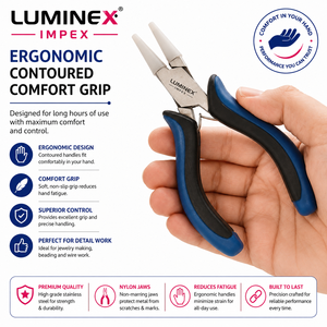 LUMINEX IMPEX LUB=113 <b>Long</b> <b>Nose</b> Stainless Steel Lightweight Smooth Work Jewelry Making Polishing Pliers for Bracelet Making DIY - Product Image 5