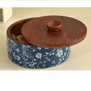 Contenedor de madera para servir chapati, caja para roti de la más alta calidad, utensilios de cocina redondos, proveedor de cajas para chapati de la India - Product Image 3