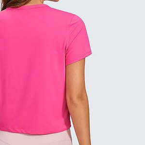 Pure Style women crop top t shirt breathable cotton blend short sleeve slim fit for daily wear summer soft and stylish design - Product Image 6