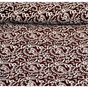 Tissu en coton indien fait main de haute qualité, imprimé au bloc Sanganeri de Jaipur, écologique, léger, pour la confection de chemises tendance (vente en gros) - Product Image 4