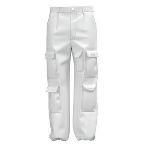 Pantalon cargo pour homme, coupe droite, 100% coton, décontracté, en toile, écologique, protection UV, respirant, léger, taille mi-haute, fermeture éclair - Product Image 3