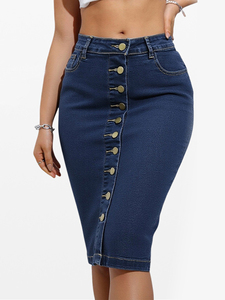 Summer Denim Skirt for Women Sexy Denim Skirt with Women's Middle Skirts - Product Image 4