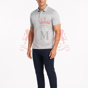Polo homme gris à manches courtes, couleur unie, séchage rapide, tricoté, décontracté, en vente en ligne - Product Image 3