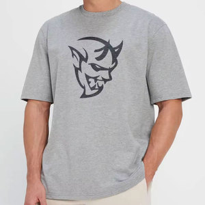 T-shirt classique surdimensionné pour homme, en flanelle de coton/fibre de bambou lavée, poids moyen, manches courtes, col côtelé, design personnalisé de qualité supérieure - Product Image 3