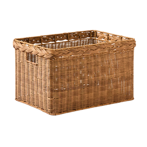 Panier en rotin artisanal classique à ouverture supérieure, panier en osier écologique, panier décoratif pour chambre et salon - Product Image 2