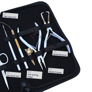 Kit de Herramientas para Extensiones de Cabello con Alicates para Remover Microperlas, Alicates para Extensiones de Cinta Adhesiva, Agujas Curvas, Tijeras para Cortar Hilo y Pinzas de Seccionamiento - Product Image 4