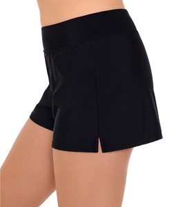 Women's Fitness Sports Yoga Shorts <b>Tummy</b> <b>Control</b> Mid Waist Breathable Eco-Friendly Quick Dry Light Wash Cycling Shorts - Product Image 4