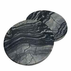 Elegant Natural <b>Marble</b> Coaster Set for Coffee Cups <b>Mugs</b> Champagne and Wine Glasses Decorative Stone Design for Table Protection - Product Image 2