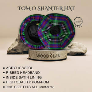 Sombrero Escocés Personalizado Highland Tam o' Shanter con Pompón de Lana, Tartán de Clanes, Gorro de Clanes, OEM ODM - Product Image 2