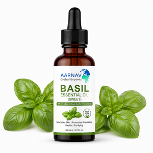 Huile Essentielle de Basilic Doux 100% Pure Distillée à la Vapeur Anti-Âge Aromathérapie Fournisseur en Gros Exportateur Ocimum Basilicum - Product Image 2