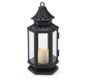 Wholesale Bulk Selling <b>Black</b> Color Metal & Glass <b>Lantern</b> Portable Moroccan Candle <b>Lantern</b> In Matt <b>Black</b> Finish <b>Lantern</b> for Home - Product Image 4