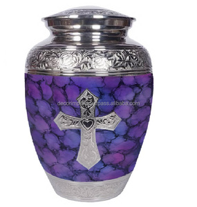 Urna conmemorativa personalizable de urna de cremación de metal decorativa al por mayor de último diseño con diseño pulido a precio mayorista - Product Image 4