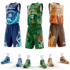 Ensemble d'uniformes de basketball personnalisés tendance 2026 – Maillot et short professionnels entièrement sublimés en tissu mesh haute performance à séchage rapide - Product Image 1