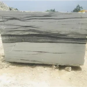 Losa de Mármol Blanco Panda, Piedra Natural de Alta Gama con Vetas Negras y Grises Oscuros, Diseño Moderno y Duradero para Decoración de Pisos de Sala de Estar - Product Image 2