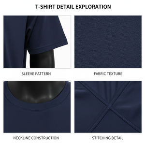 T-shirt homme col rond de haute qualité en vente en ligne, 100% coton, uni, sans motif, couleur unie. - Product Image 3