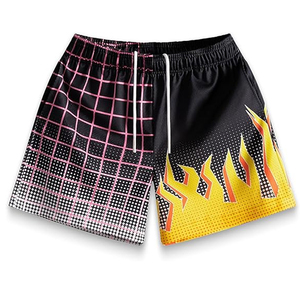 100% Mesh Solid Eco-Friendly Fully Sublimation Unisex Basketball Custom Double <b>Layer</b> Mesh Shorts Pockets <b>Mid</b> Waist Drawstring - Product Image 1