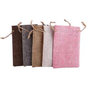 Organic Jute Fabric <b>Small</b> Jewelry Bags for Eco <b>Packaging</b> of Rings Necklaces and Accessories - Product Image 6