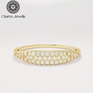 Bague de fiançailles Charm_Jewells en moissanite taille coussin, plaqué or 18 carats, sertie à griffes, luxe classique pour femme, certifiée IGI, 3 grammes - Product Image 2