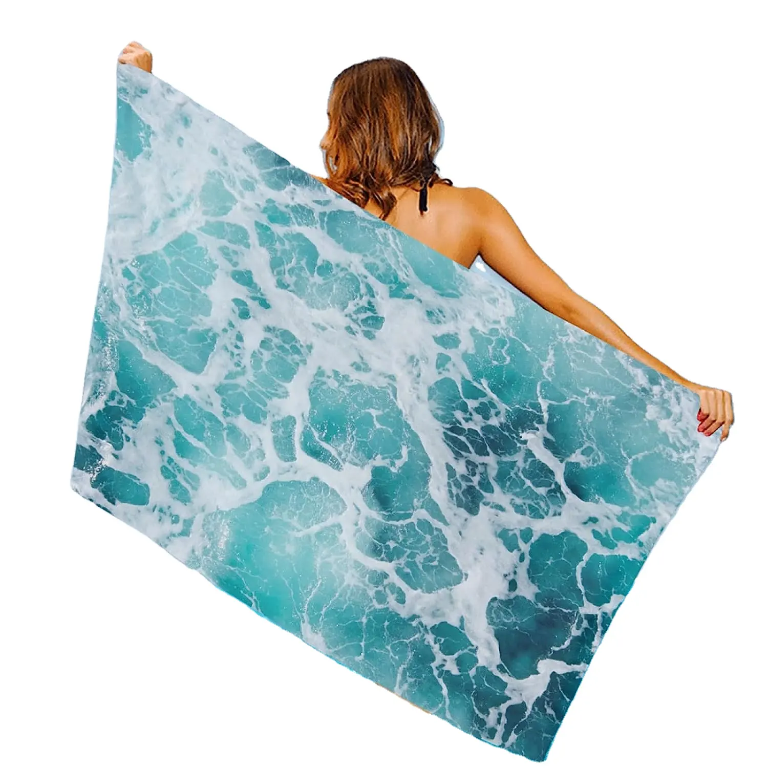 कस्टम प्रिंट जल्दी शुष्क यात्रा काम करता है गर्म बेचने गर्मियों में oversized समुद्र तट तौलिया मुद्रित रेत मुफ्त Microfiber के समुद्र तट तौलिया