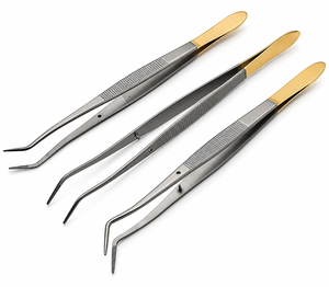 Pinzas Quirúrgicas Anguladas de Acero Inoxidable, Pinzas para Algodón con Punta Serrada para Clínica Dental y Cuidado de Heridas - Product Image 4