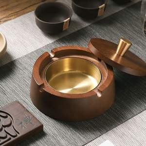 Premium Sustainable <b>Craft</b> Wooden Ashtray Elegant Smoking <b>Desk</b> Decor - Product Image 6