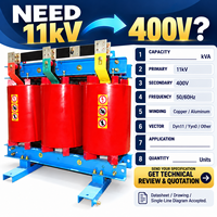 Transformateur sec triphasé 11 kV vers 400 V, 30-2500 kVA, élévateur-abaisseur, pour distribution électrique, économe en énergie