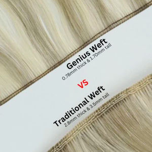 Precio al por mayor Grado 12A Cutícula Virgen Alineada Super Doble Extensiones de cabello Remy Genius Trama Estilo recto Cabello humano - Product Image 6