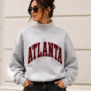 Sudadera con Capucha de Chenilla Personalizada de Alta Calidad, con Estampado de Letras, Cuello Alto, para Clubes Juveniles, Estilo Universitario - Product Image 1