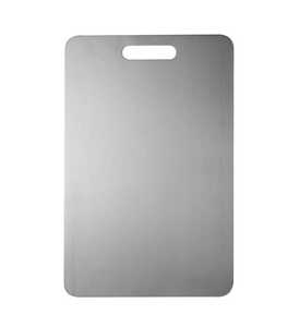 Tabla de cortar de acero inoxidable, rectangular, antideslizante, fácil de limpiar, duradera, no tóxica, tabla de cortar para cocina - Product Image 1