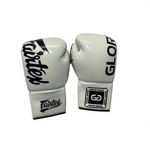 Nouveaux gants de boxe Fairtex - Cuir véritable pour entraînement et sparring - Équipement de Muay Thai noir de 10 oz à 18 oz - Product Image 1