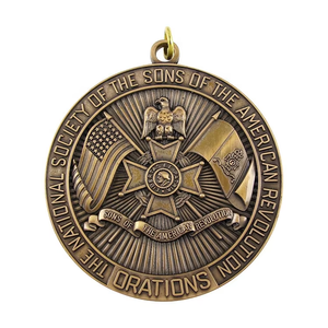 Médaille vierge en métal pour récompenses sportives personnalisées, antique, vintage, gravée, embossée, fiable, polie, lisse, <span class=keywords><strong>prix</strong></span> de gros - Product Image 5