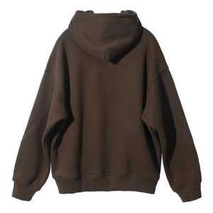 เสื้อฮู้ดสีน้ำตาลสำหรับผู้ชาย ทรงปกติ สีพื้น ผ้าถักเนื้อนุ่ม แขนยาว สไตล์ลำลอง ใส่ได้ทุกวัน ผ้าฝ้าย 100% สำหรับฤดูใบไม้ร่วง - Product Image 5