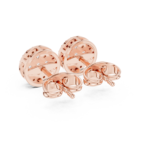 Pendientes de tuerca de moissanita VVs1 de plata esterlina S925 para mujer chapados en oro blanco con diamantes de corte redondo - Product Image 2