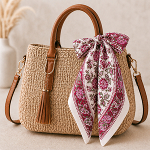 Cotton Floral Bandana <b>Square</b> <b>Scarf</b> Multifunctional Casual Spring Summer Headwear 53x53cm Handkerchief For Unisex Outdoor - Product Image 5