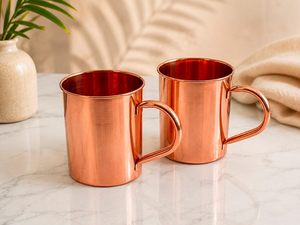 FAIZA CRAFT Juego de Tazas Moscow Mule de Cobre Puro 100% Hechas a Mano de Alta Calidad, Taza de Cobre Sólido Vintage Ecológica con Asa para - Product Image 6