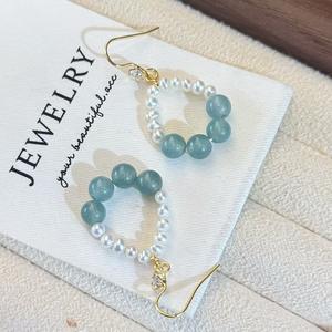 ต่างหูห้อยทรงหยดน้ำ ดีไซน์โดนัท สไตล์หรูหรา เรียบง่าย ทันสมัย สำหรับผู้หญิง - Product Image 1