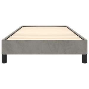 Base de Cama de Madera Contrachapada Tapizada en Terciopelo Gris Claro, Tamaño Individual - Product Image 5