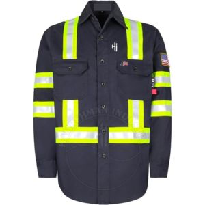 Shirt High Quality High Visibility Reflective Shirt 100% cotton safety wear welding FRC shirt Light Weight for Summer Welding - Product Image 1