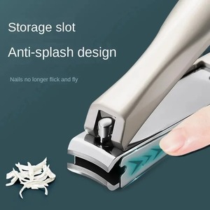 ที่ตัดเล็บมือเล็บเท้าสแตนเลสสตีลขนาดใหญ่ แข็งแรง ทนทาน ป้องกันการกระเด็น ดีไซน์ไบโอนิคส์ สำหรับมืออาชีพ - Product Image 4