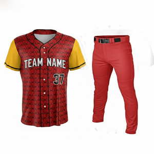 Uniformes de Béisbol Personalizados Unisex 2026, Conjunto de Pantalones y Camiseta de Béisbol Estampados de Alta Calidad al por Mayor, Secado Rápido, Poliéster - Product Image 1
